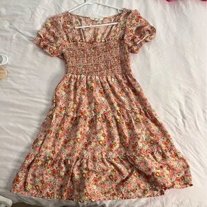 Floral Pink Kids Dress